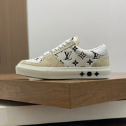 LV MONOGRAM BEIGE AND WHITE SNEAKERS