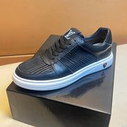 LV SNEAKERS IN BLACK CALFSKIN AND SUEDE