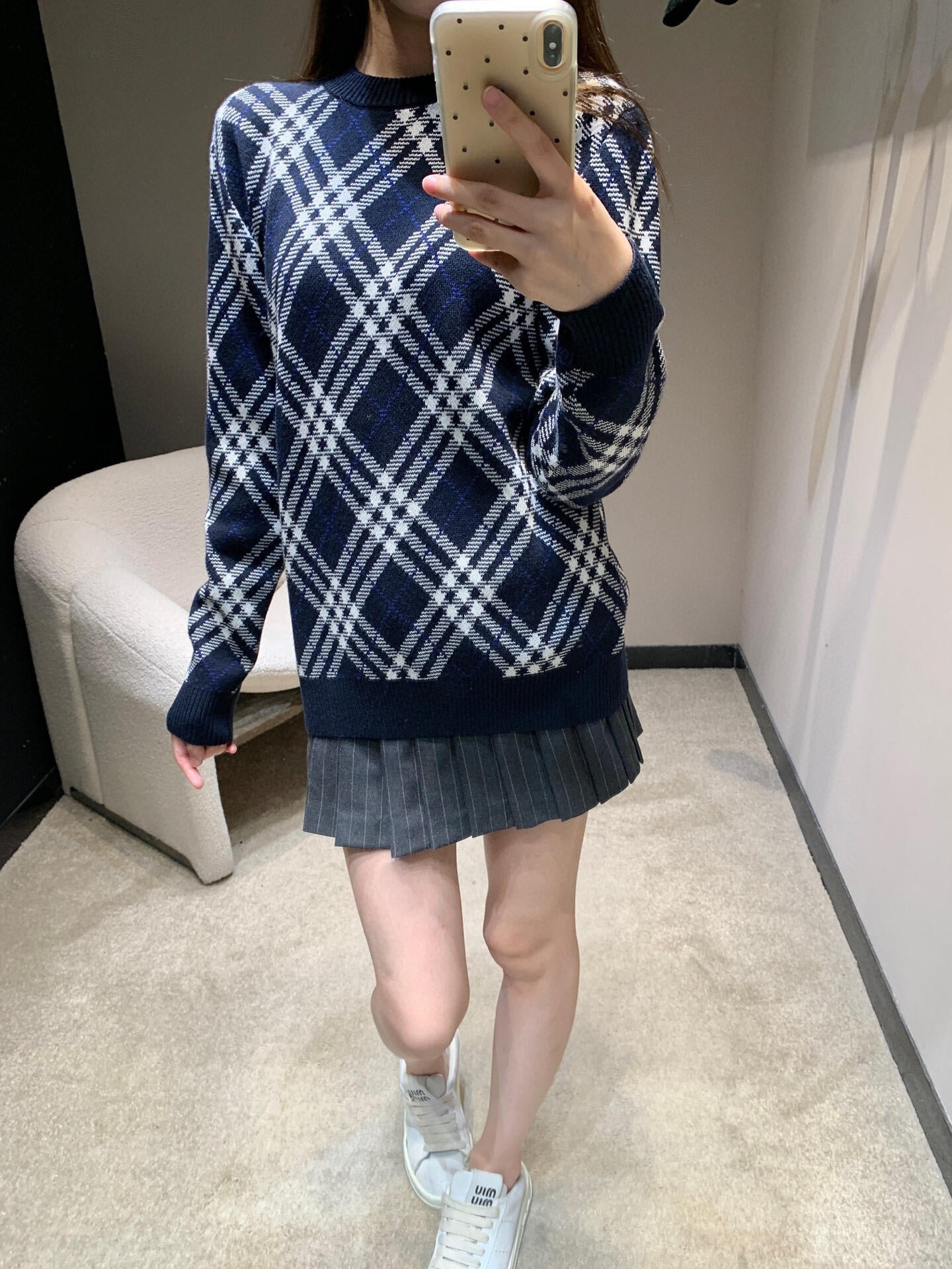 Bur 25 Sweater Navy Blue Wool