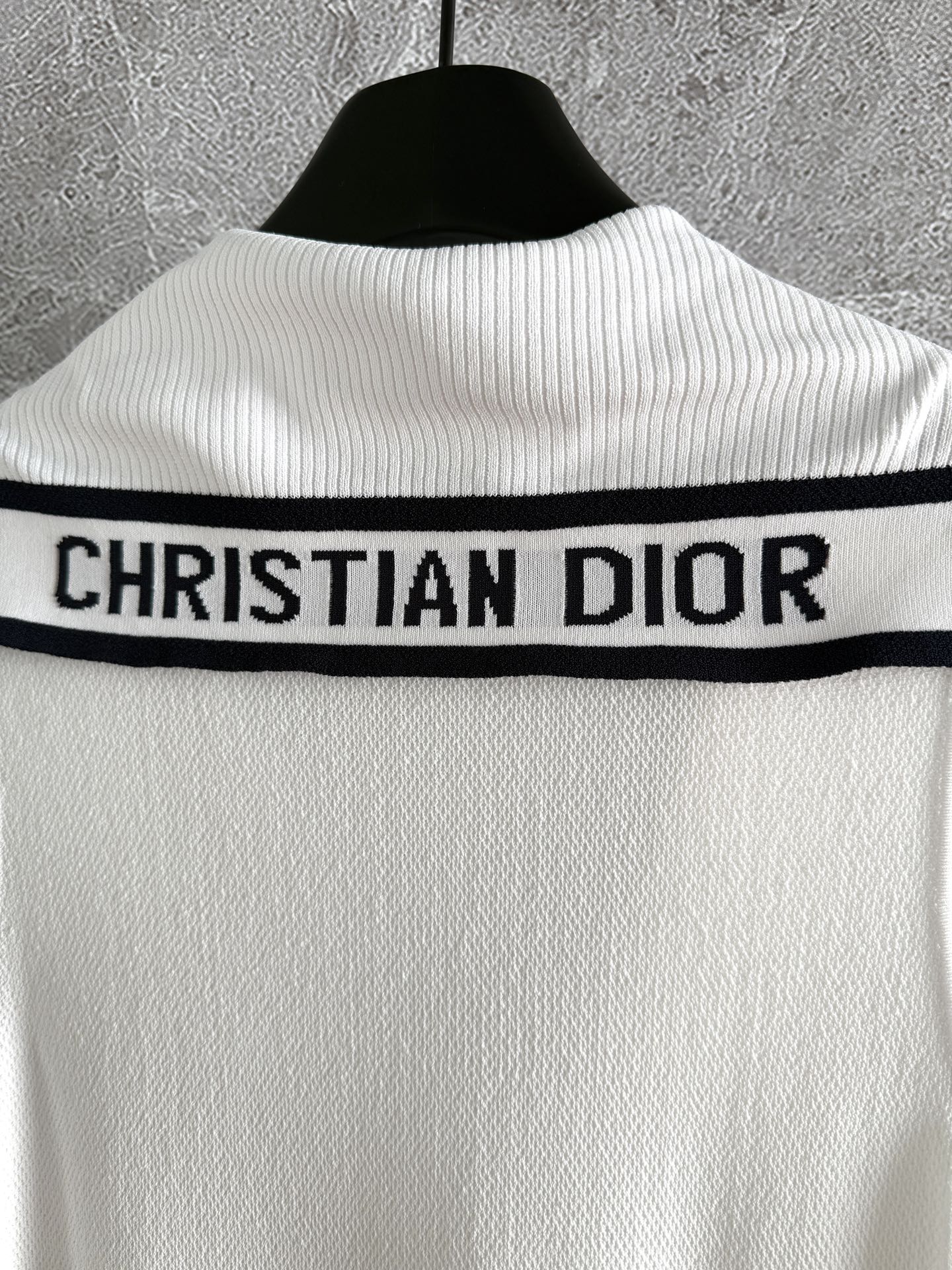 CD Collar Dress White Viscose