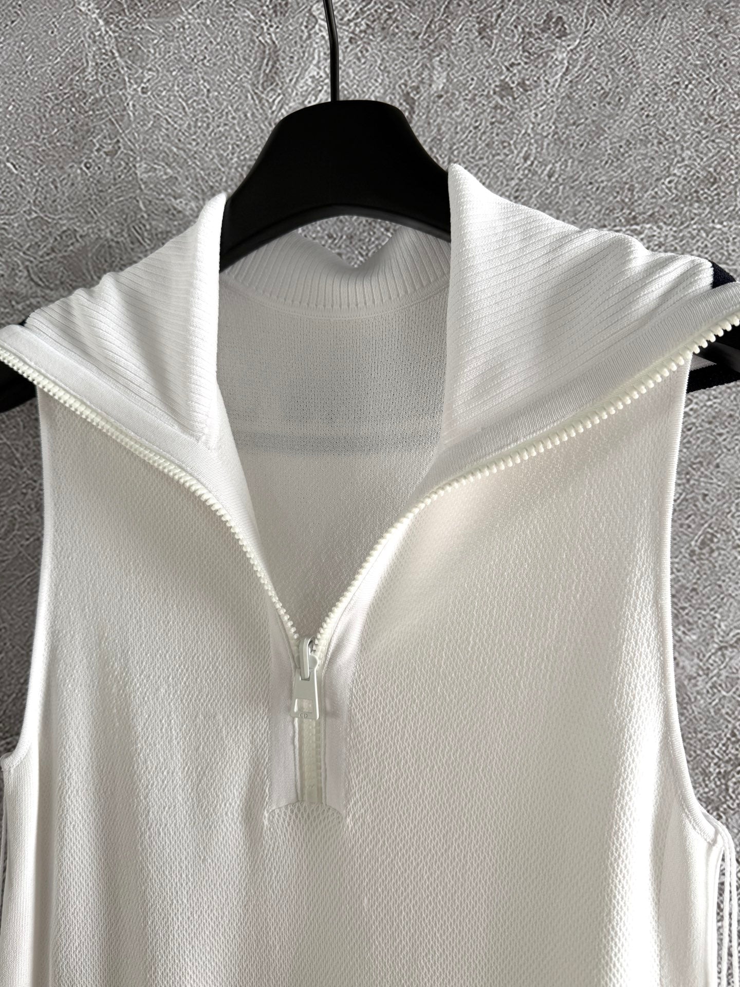 CD Collar Dress White Viscose