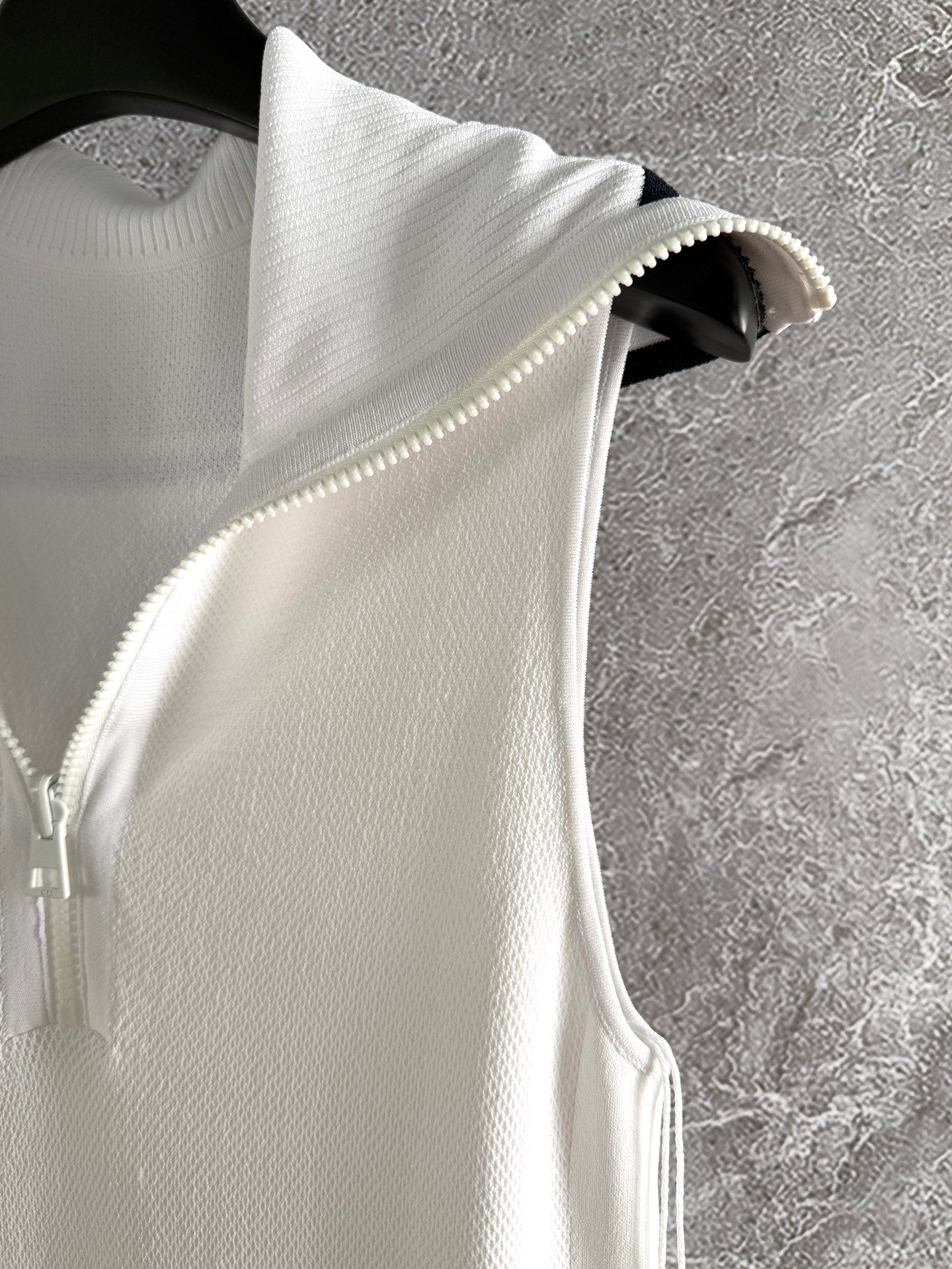 CD Collar Dress White Viscose