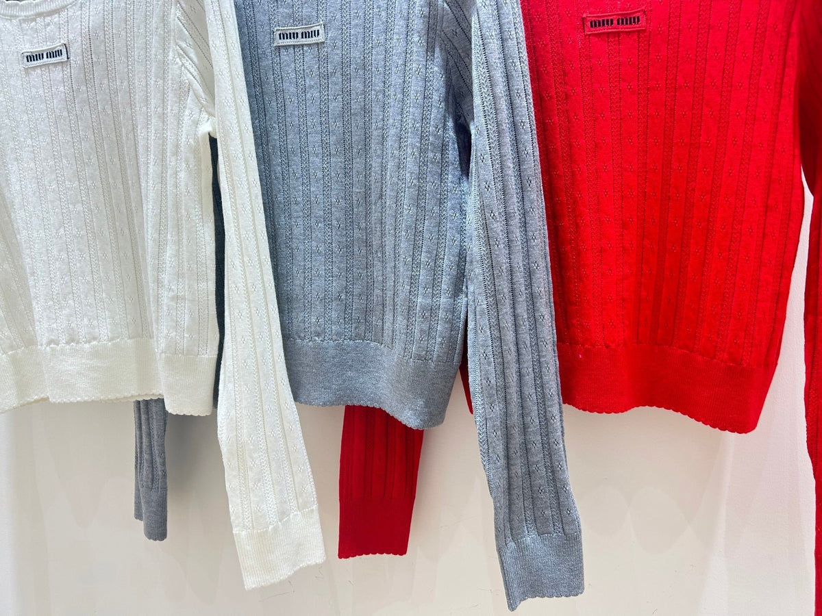 Miumiu 2025 Cable-knit Sweater Wool
