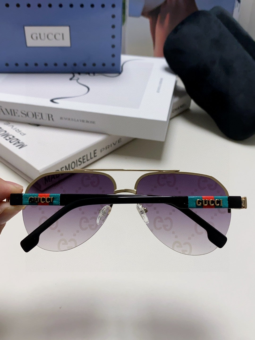 AVIATOR FRAME SUNGLASSES 570223 IN METAL