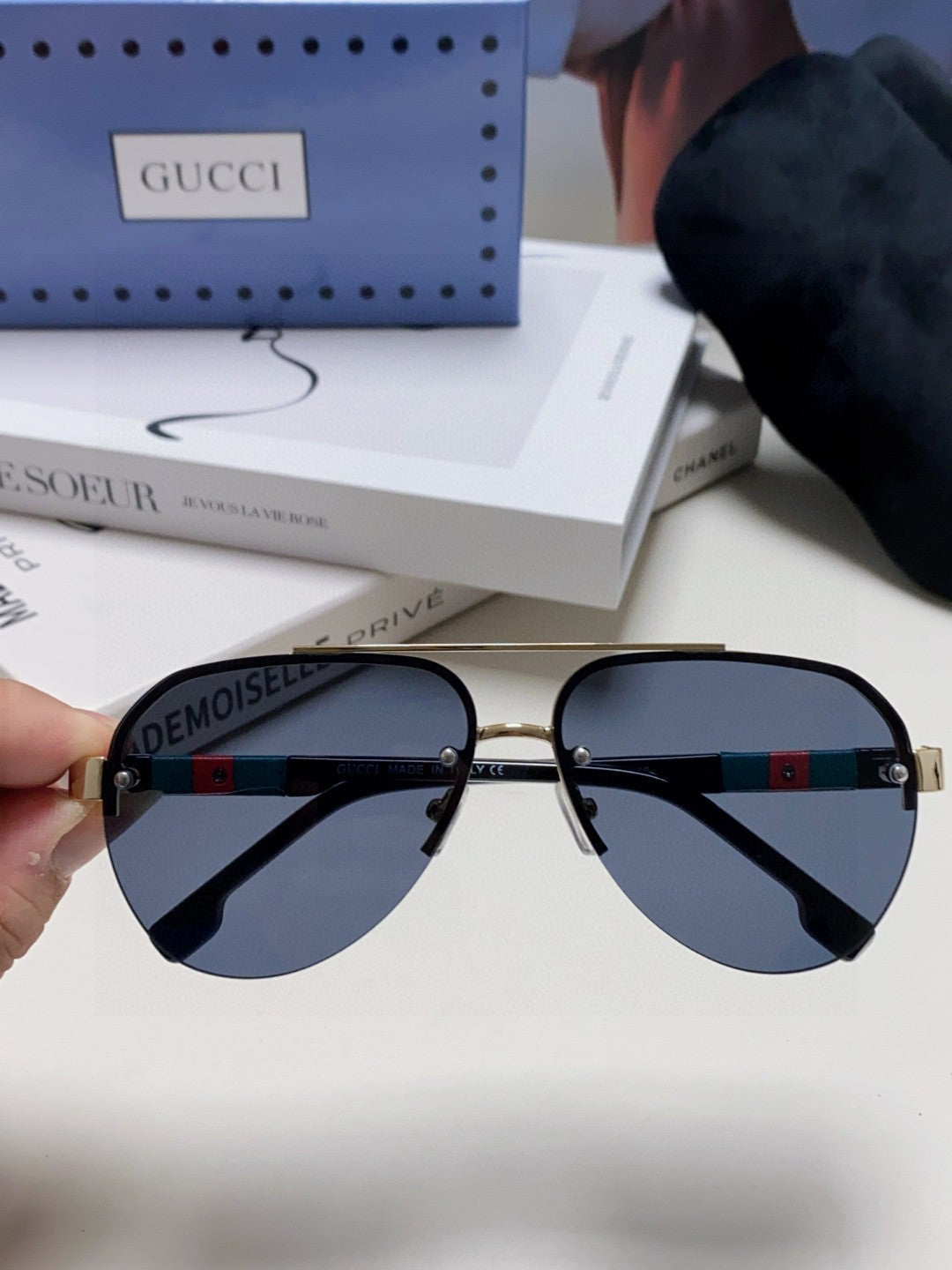 AVIATOR FRAME SUNGLASSES 570223 IN METAL