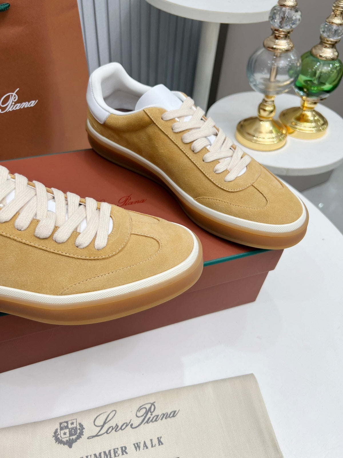 LP TENNIS WALK SNEAKERS TAWNY SUEDE