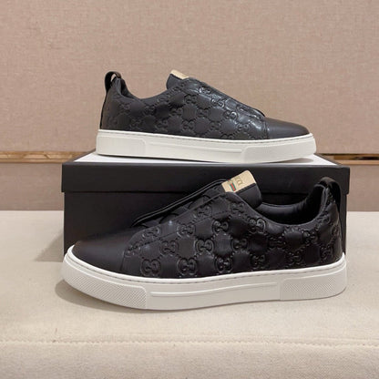 GG Men's Sneaker Black Sheepskin 448471