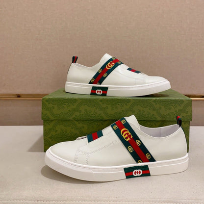 GG Men's Slip on Loafer White Cowhide 533945