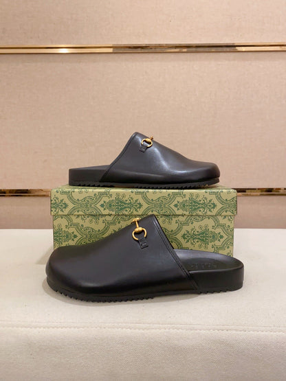 GG Men's Mule Black Cowhide 560362