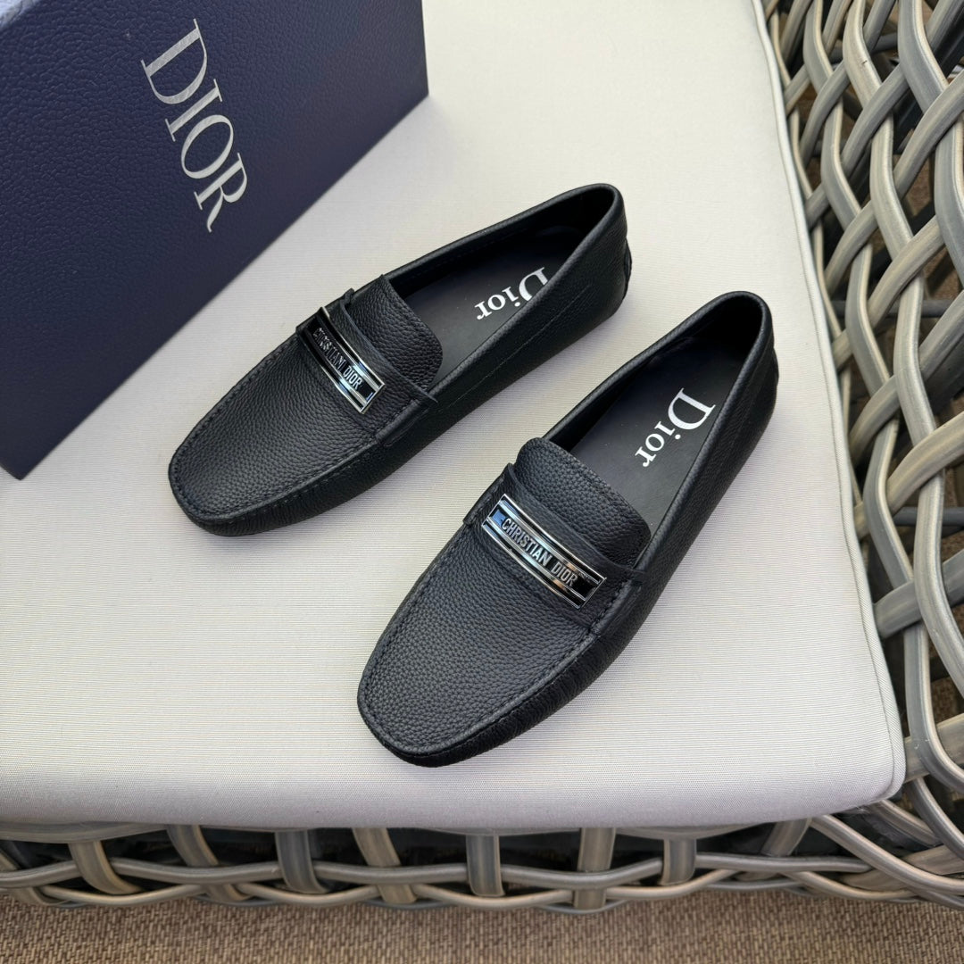 CD CODE LOAFER BLACK GRAINED CALFSKIN