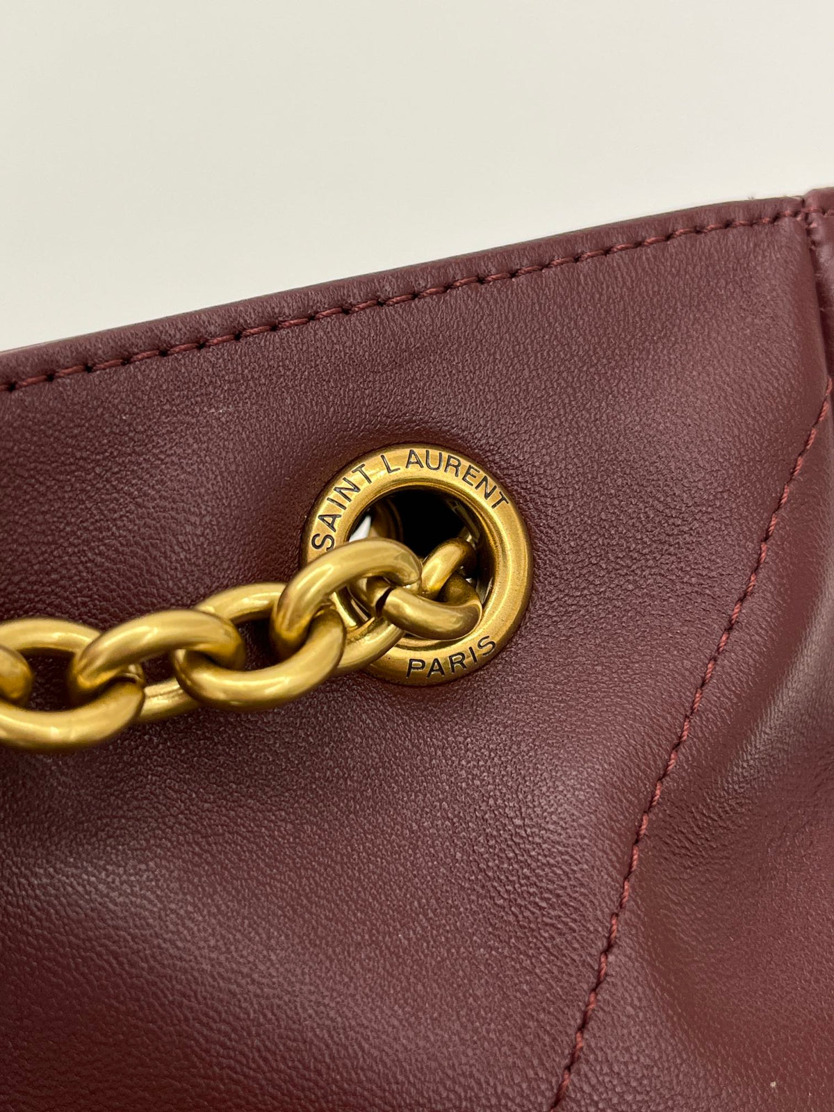 YSL 2025 Jamie Shopping Burgundy 29cm Lambskin