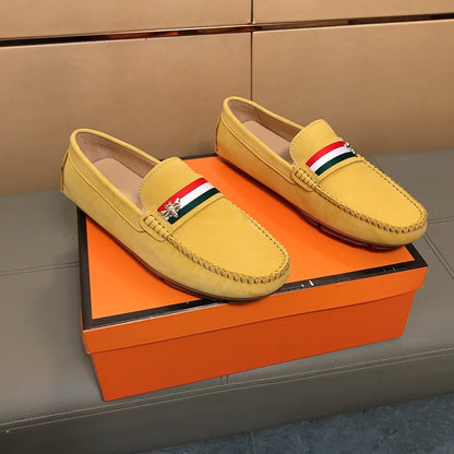GG Men's Loafer Yellow Suede 526674