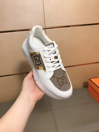 GG Men's Sneaker White Cowhide 735848