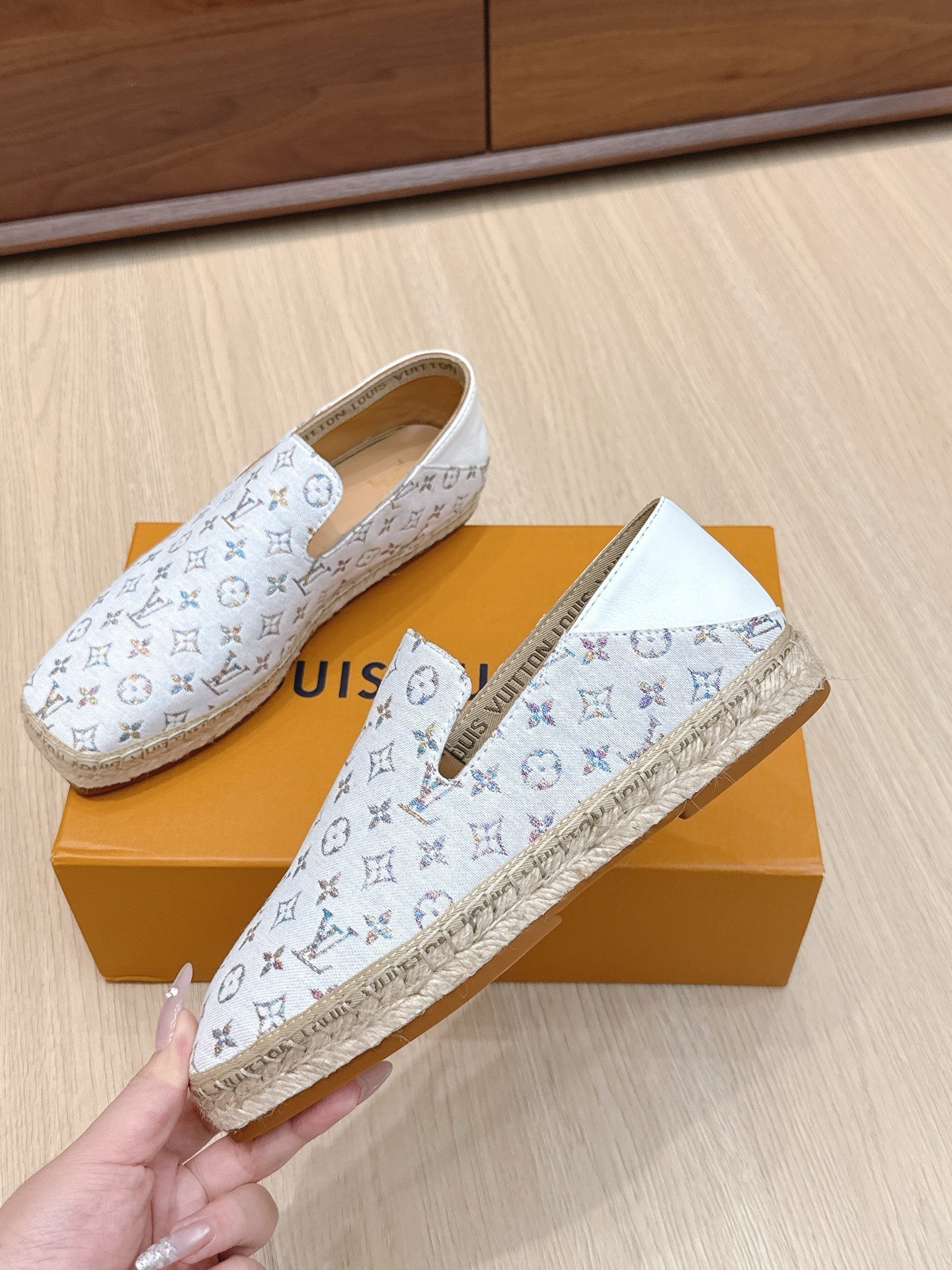 LV 26ss Loafers White Multicolor Monogram Canvas 656958
