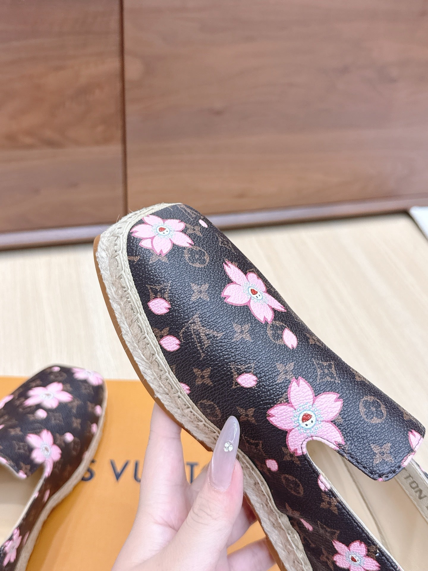 LV 26ss Loafers Brown Pink Genuine Leather 656967