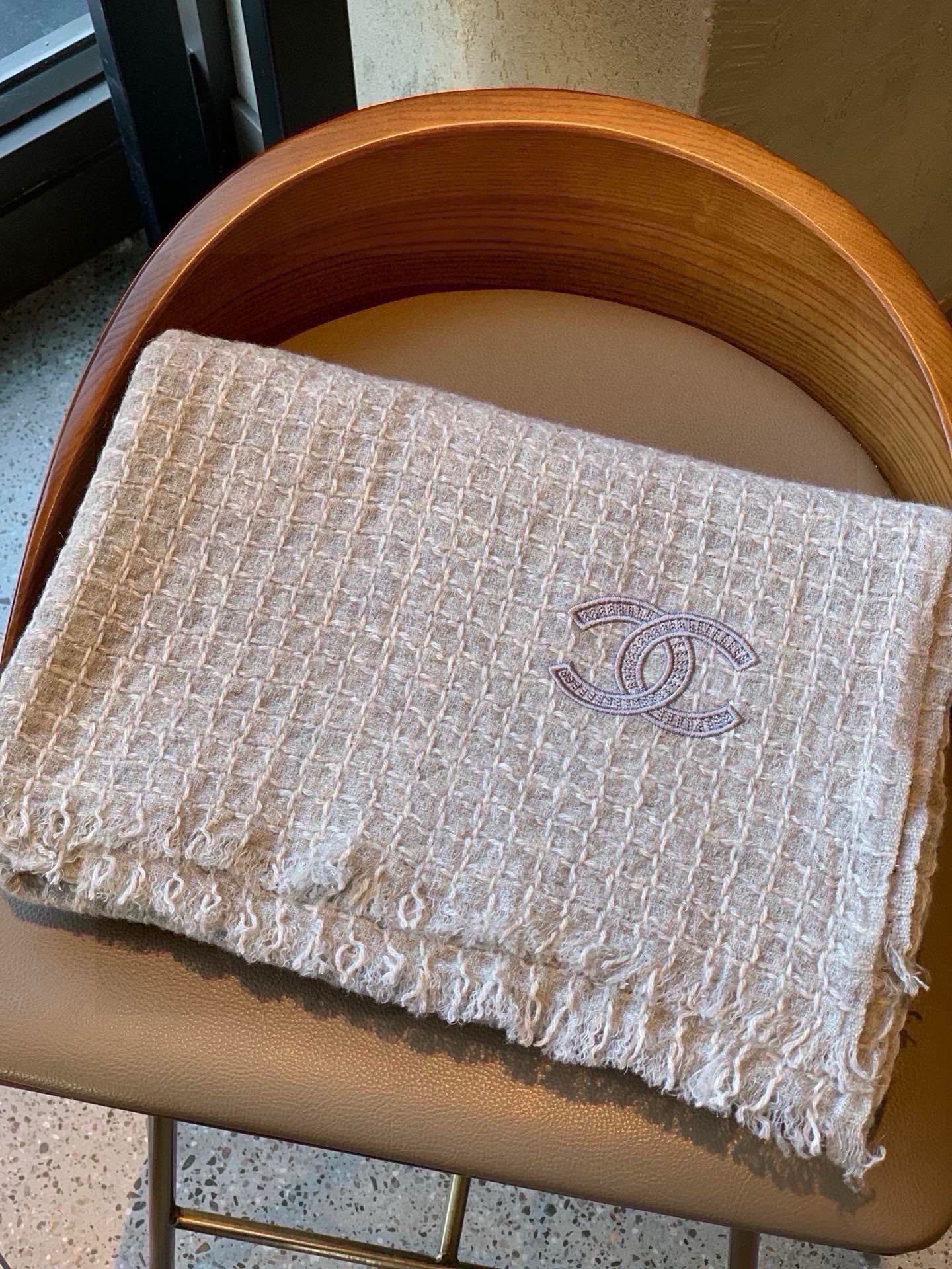 CC Scarf 200 CM In Grey White Cashmere 341245
