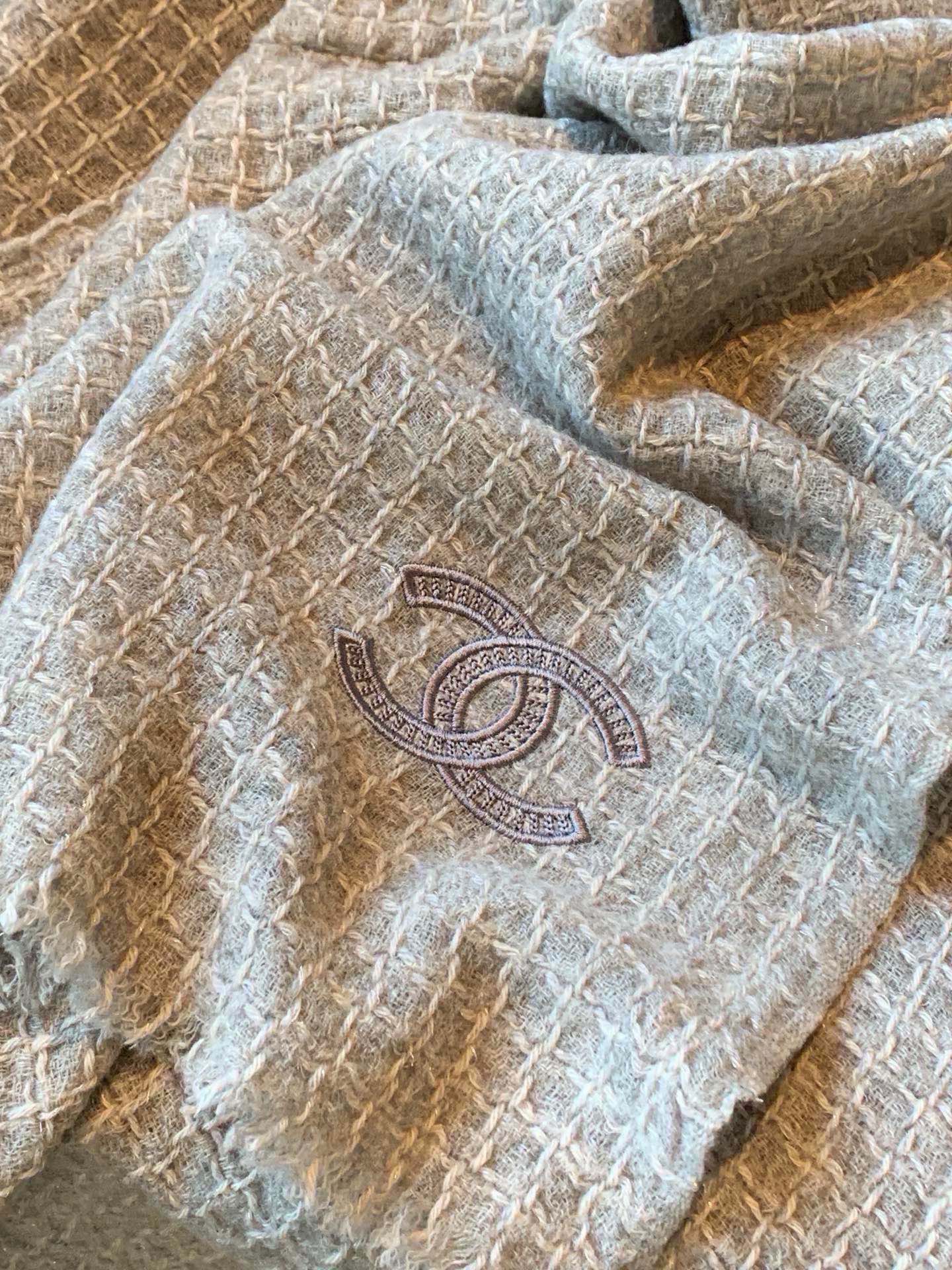 CC Scarf 200 CM In Grey White Cashmere 341245