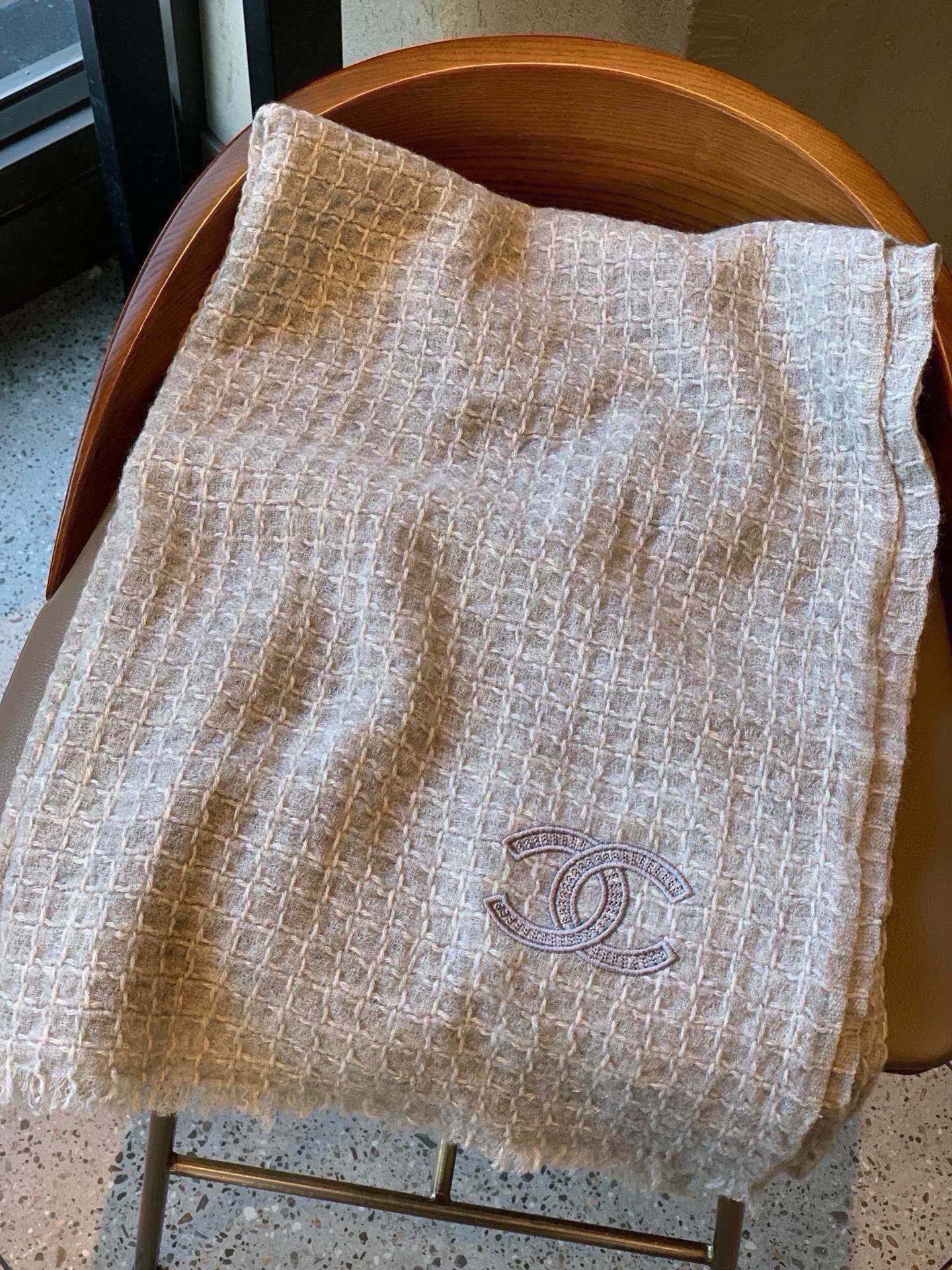 CC Scarf 200 CM In Grey White Cashmere 341245