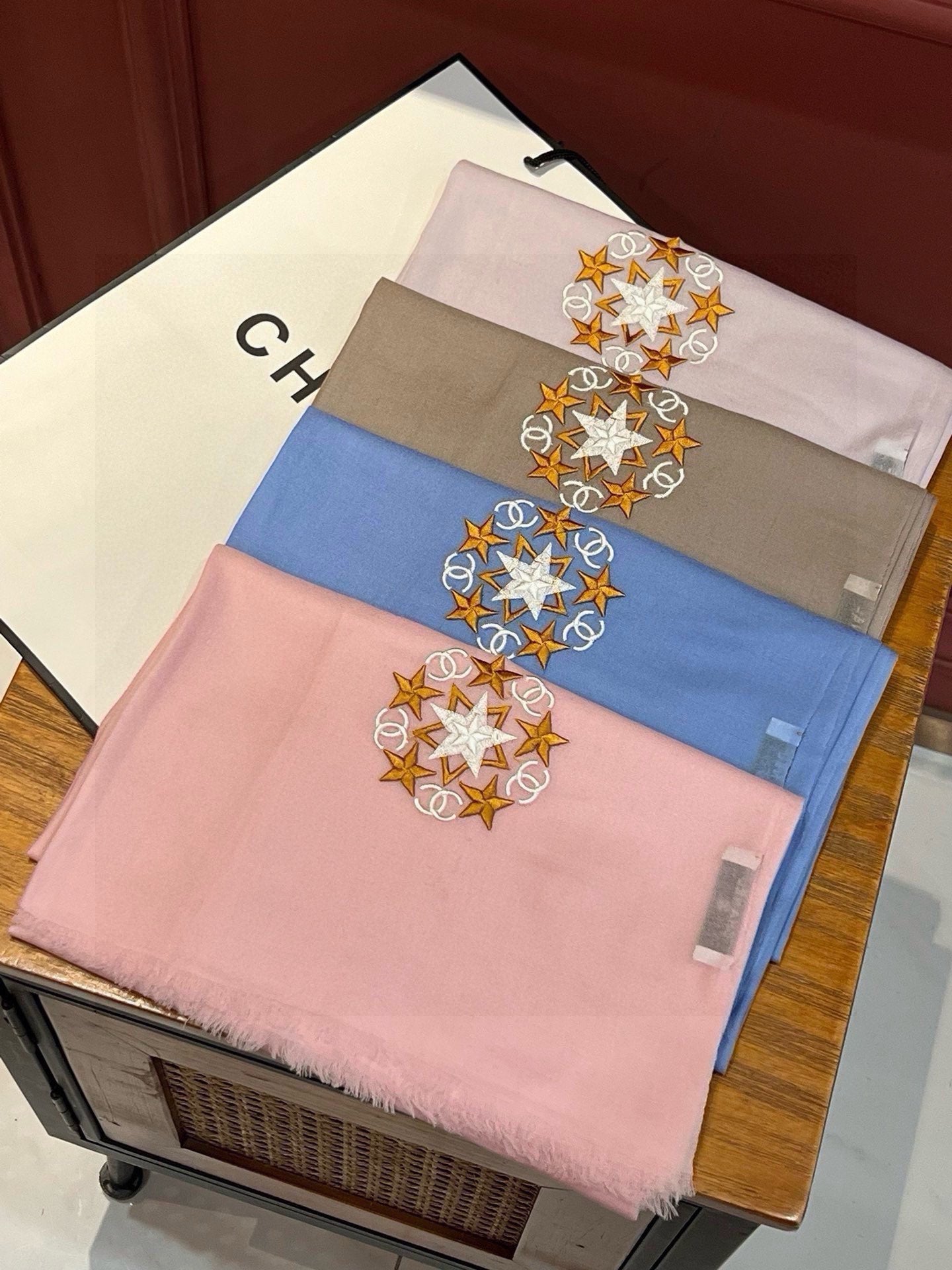 CC Scarf 200 CM In Light Purple Linen Fabric 407088