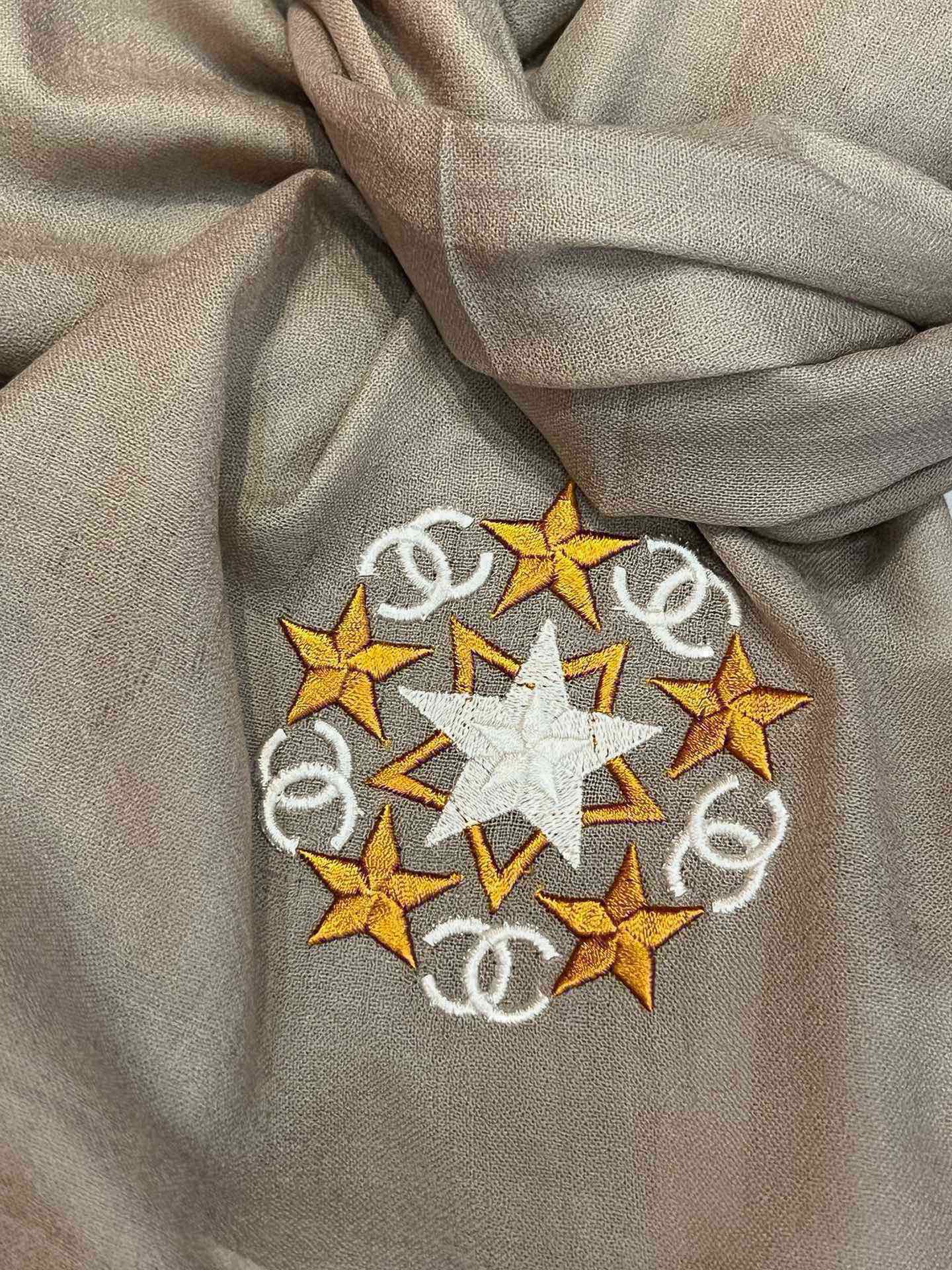 CC Scarf 200 CM In Brown Linen Fabric 407089