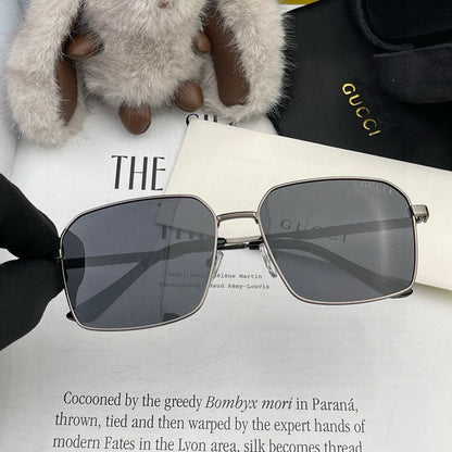 SQUARE FRAME SUNGLASSES 563171 IN METAL