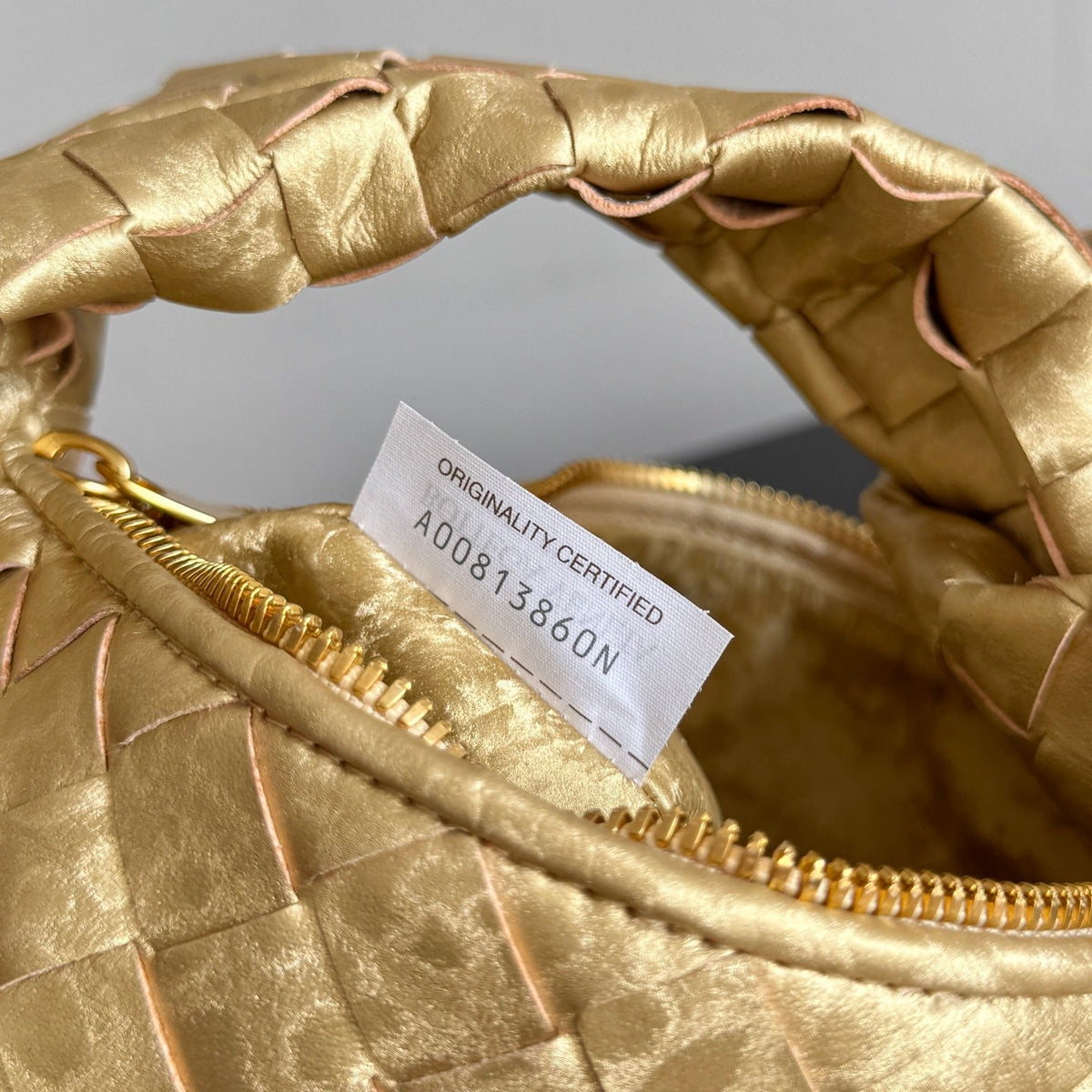 Bottega Veneta 2026 Jodie Bag 23cm Gold Lambskin 137032