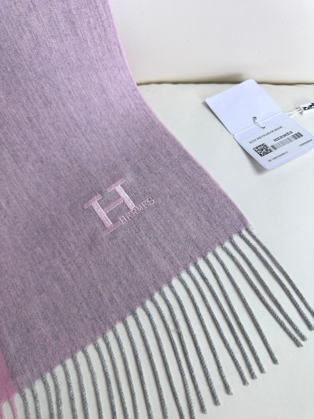Scarf 190 CM In Pink Mix Grey Pink Cashmere 325944