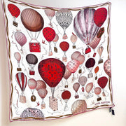 LV urkish Hot Air Balloon Scarf 140cm Red Colorful Cashmere 971099