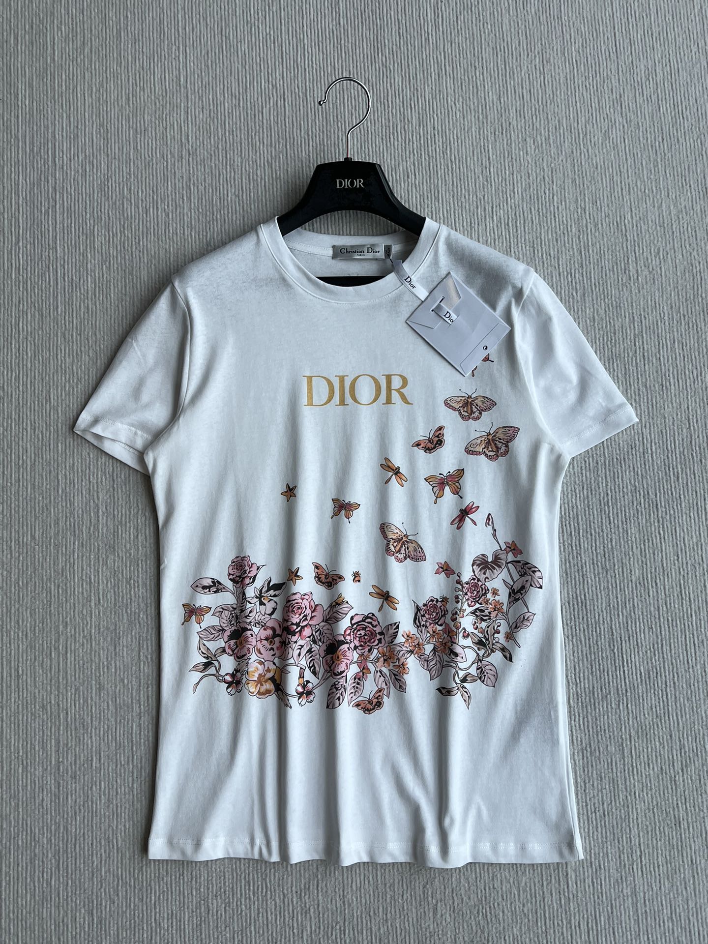 CD 25 Butterfly Short-sleeved T-shirt White