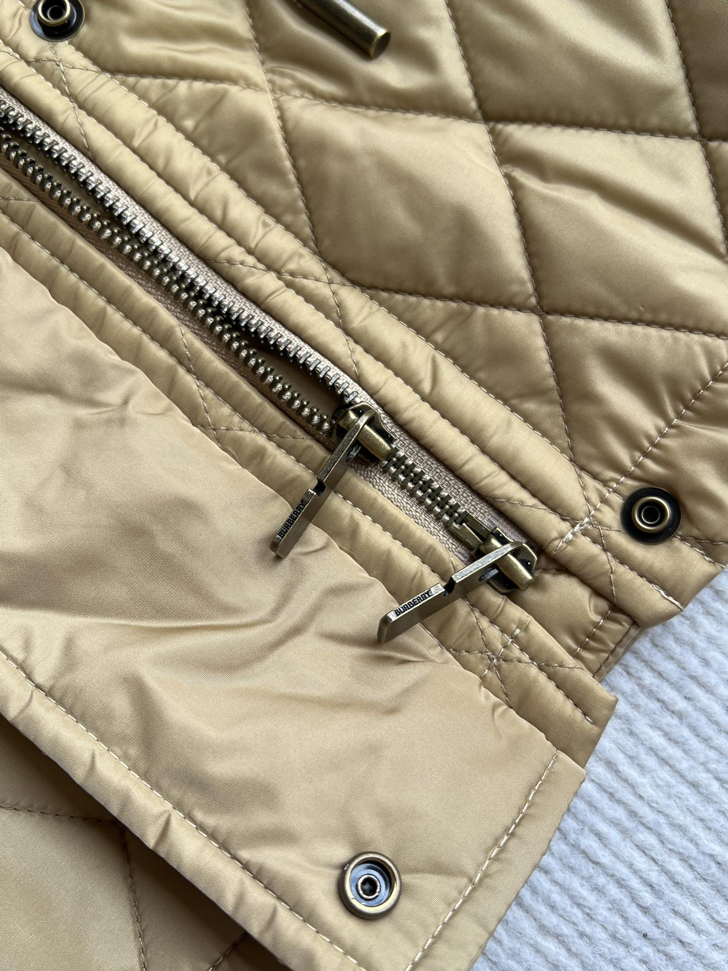 Bur 25 Quilted Jacket Dark Beige Polyester 300087