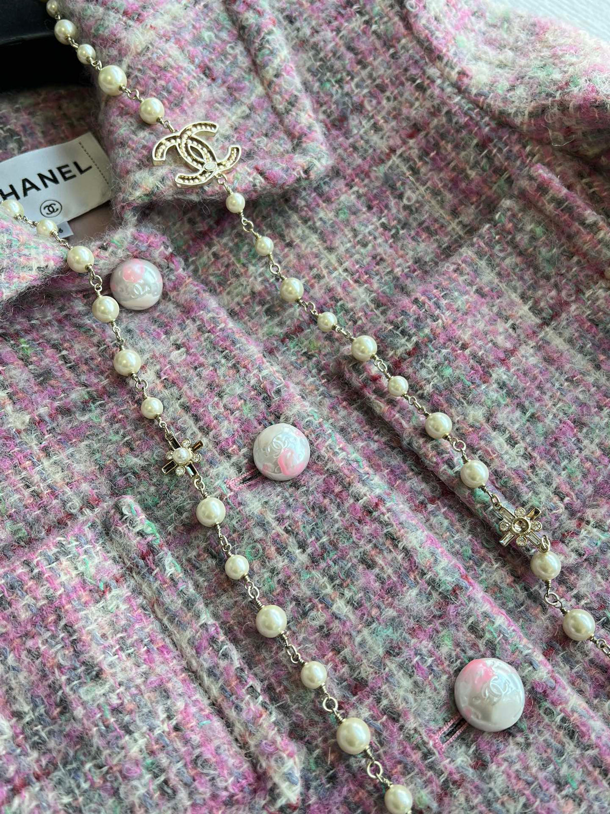 Chanel 25 Long Coat Pink Mohair Wool 318385