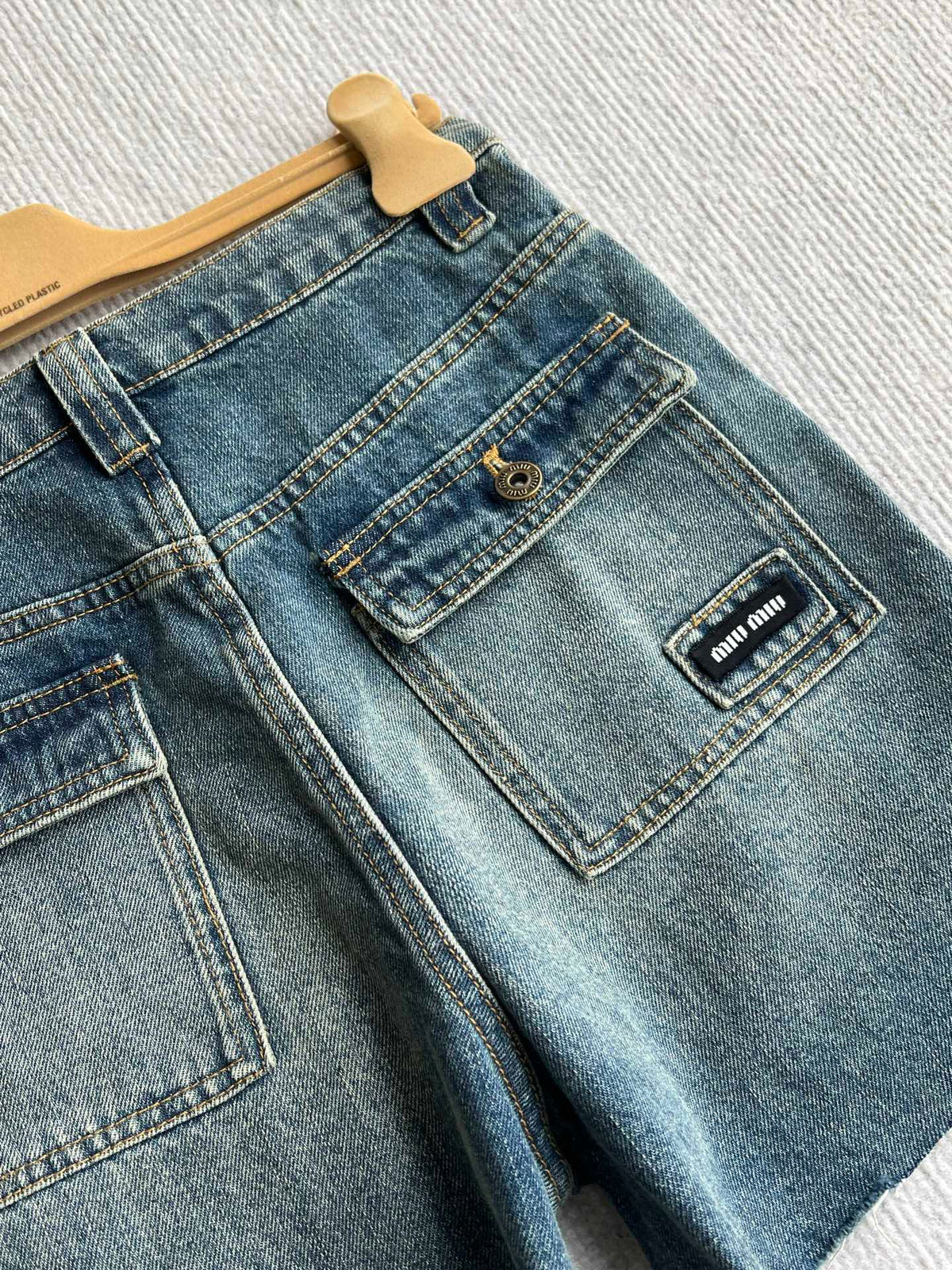Miumiu 2026 Denim Short Blue Cotton 356321