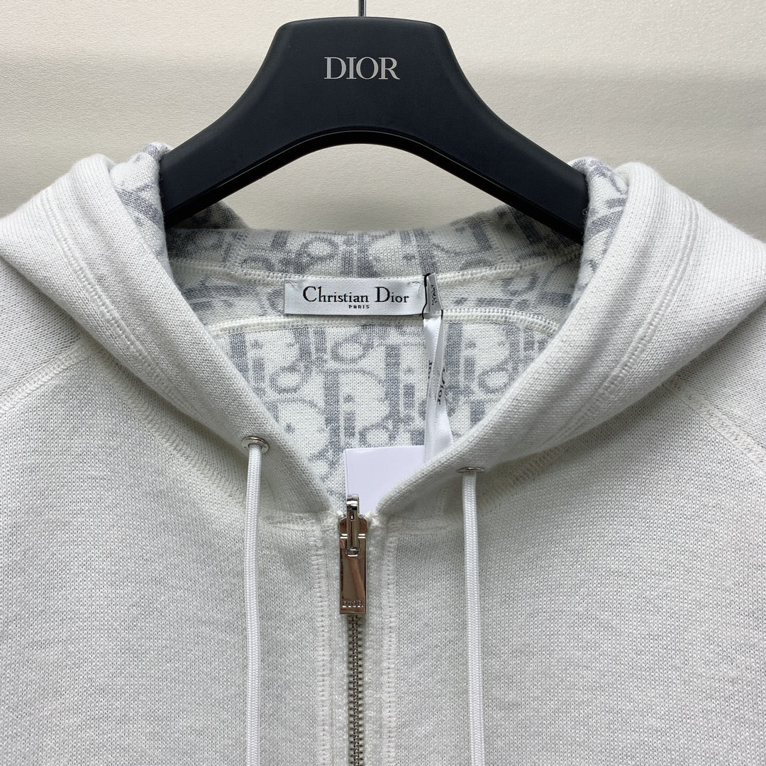 CD 25 Double-Sided Knitted Hooded Jacket 293319