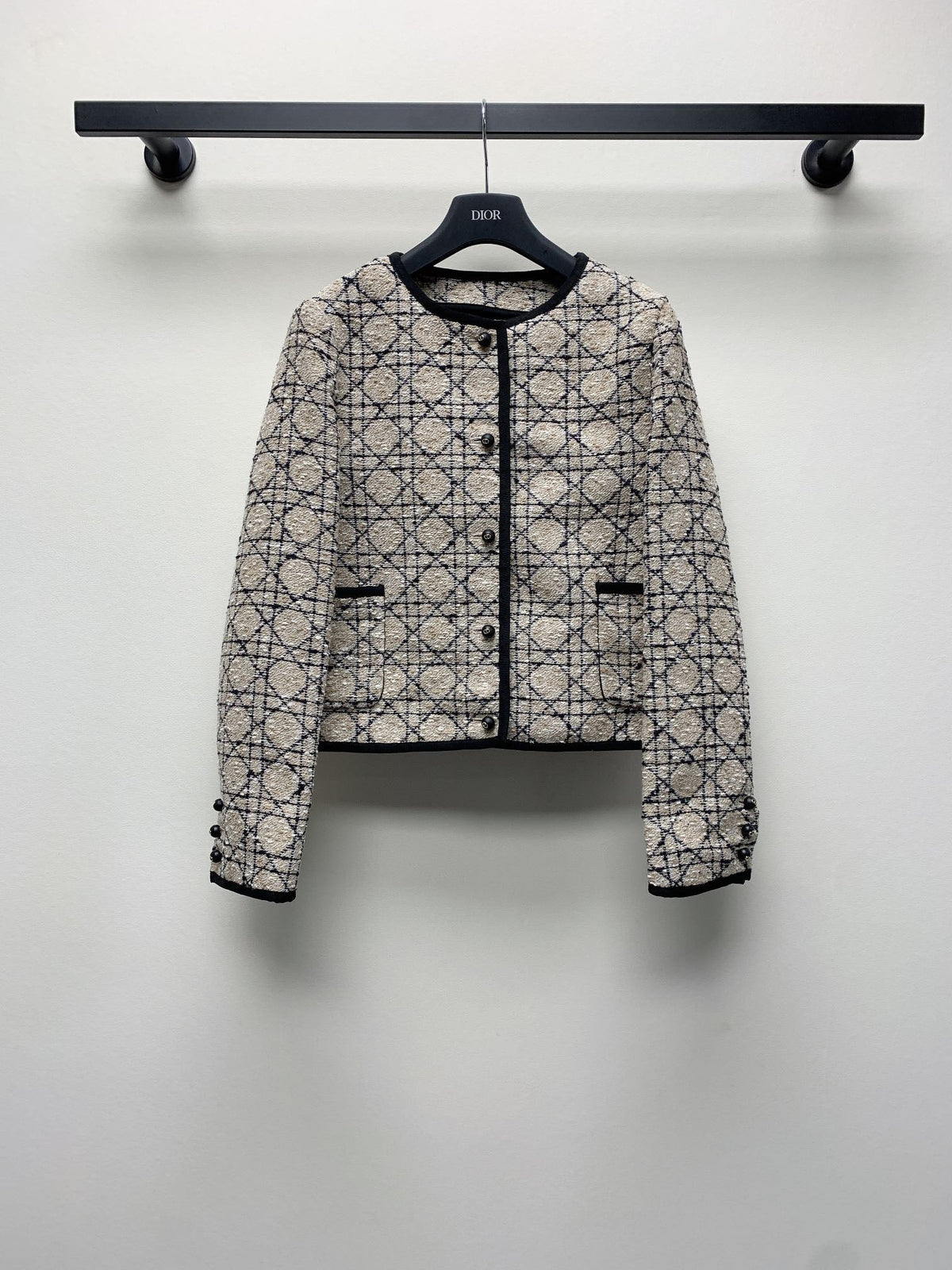 CD 25 Plaid Jacket Set Beige Mix Black 261589