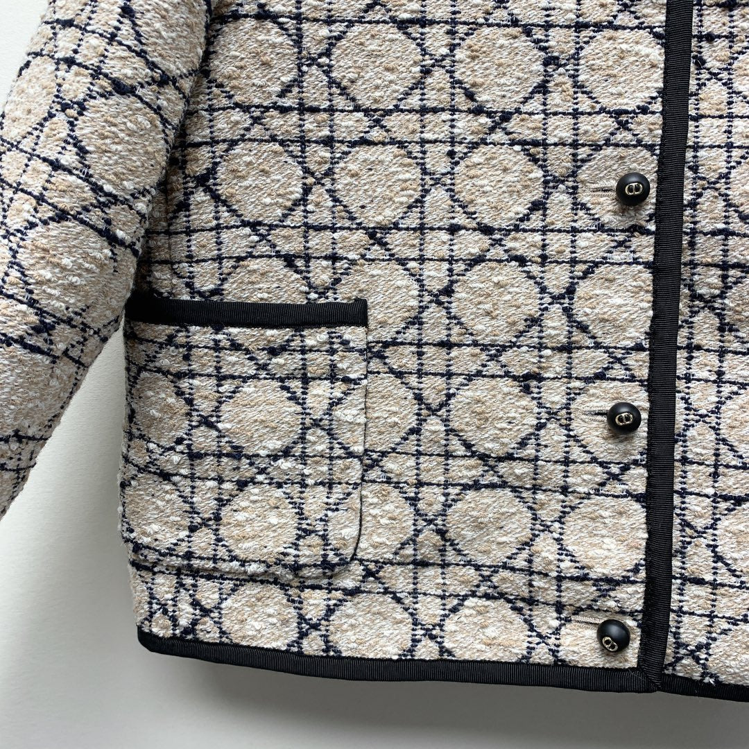 CD 25 Plaid Jacket Set Beige Mix Black 261589