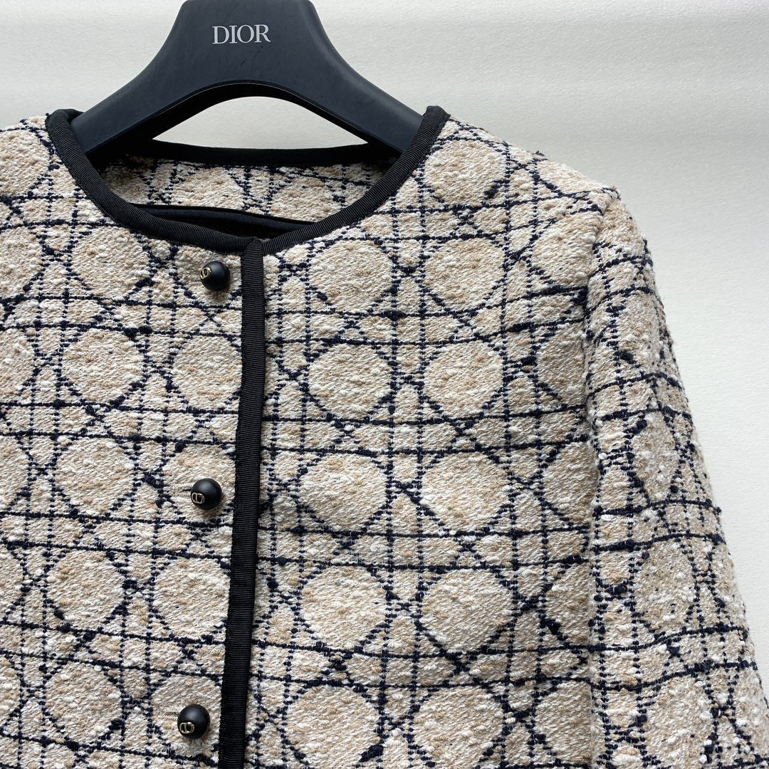 CD 25 Plaid Jacket Set Beige Mix Black 261589