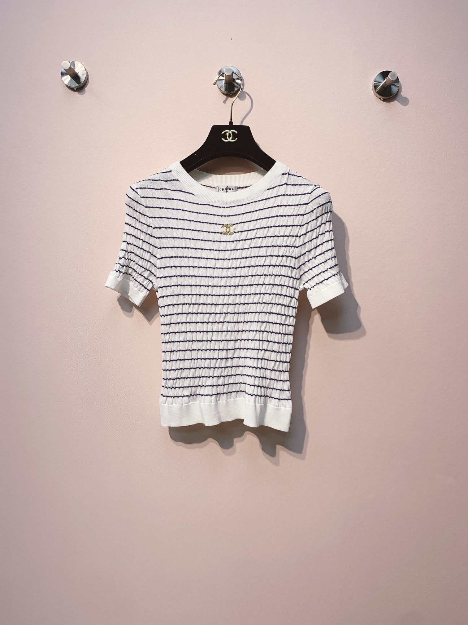 CC 25 Striped Crew Neck T-Shirt Tencel 289188