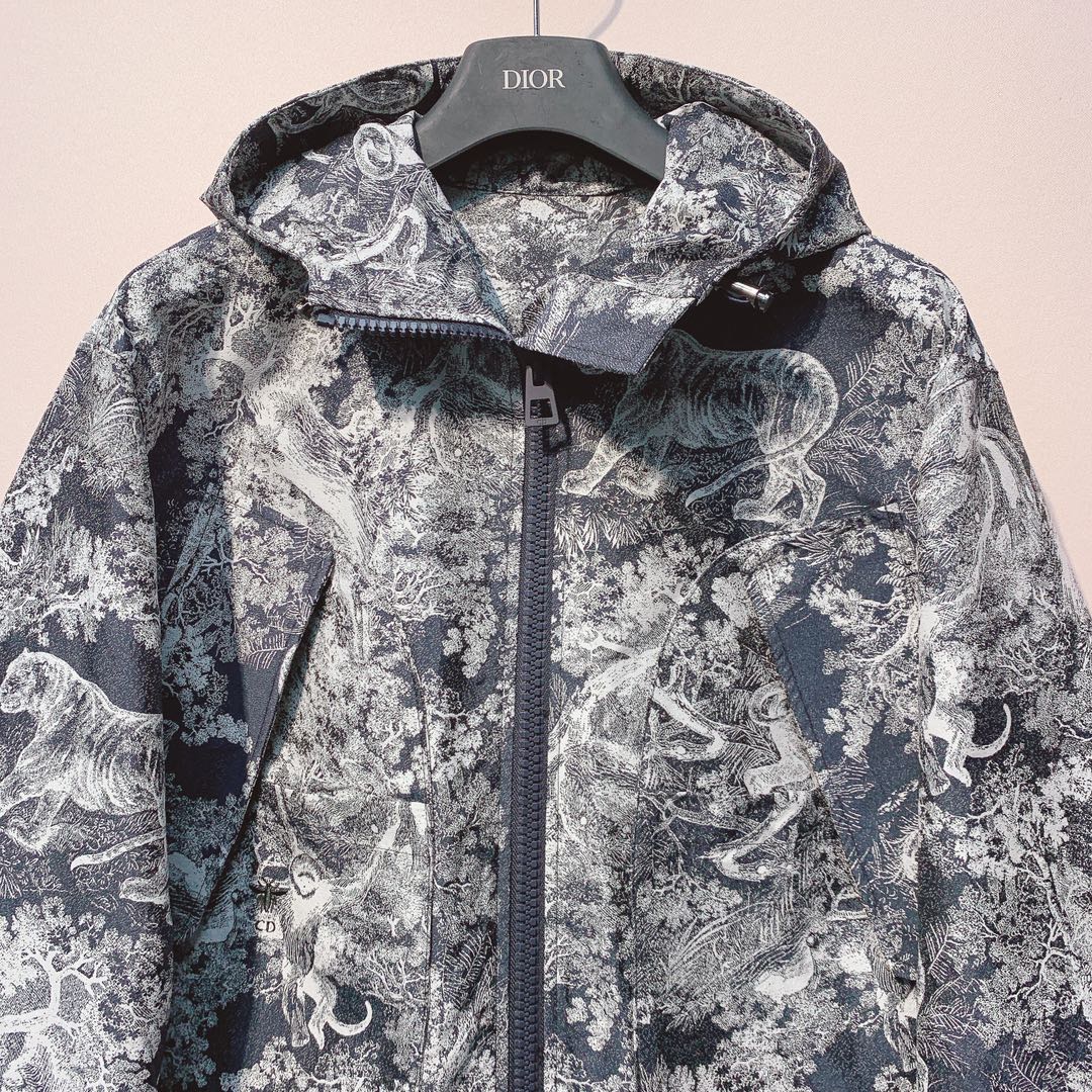 CD 25 Jungle Animal Print Hooded Jacket 293350