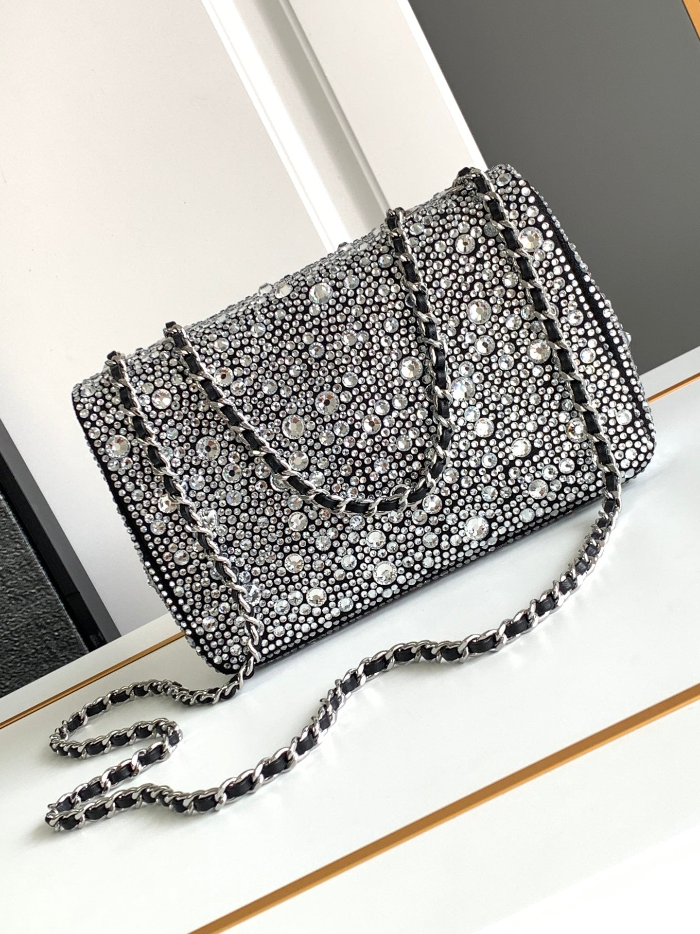 CC 24S Mini Flap Bag 20cm Stone Inlaid