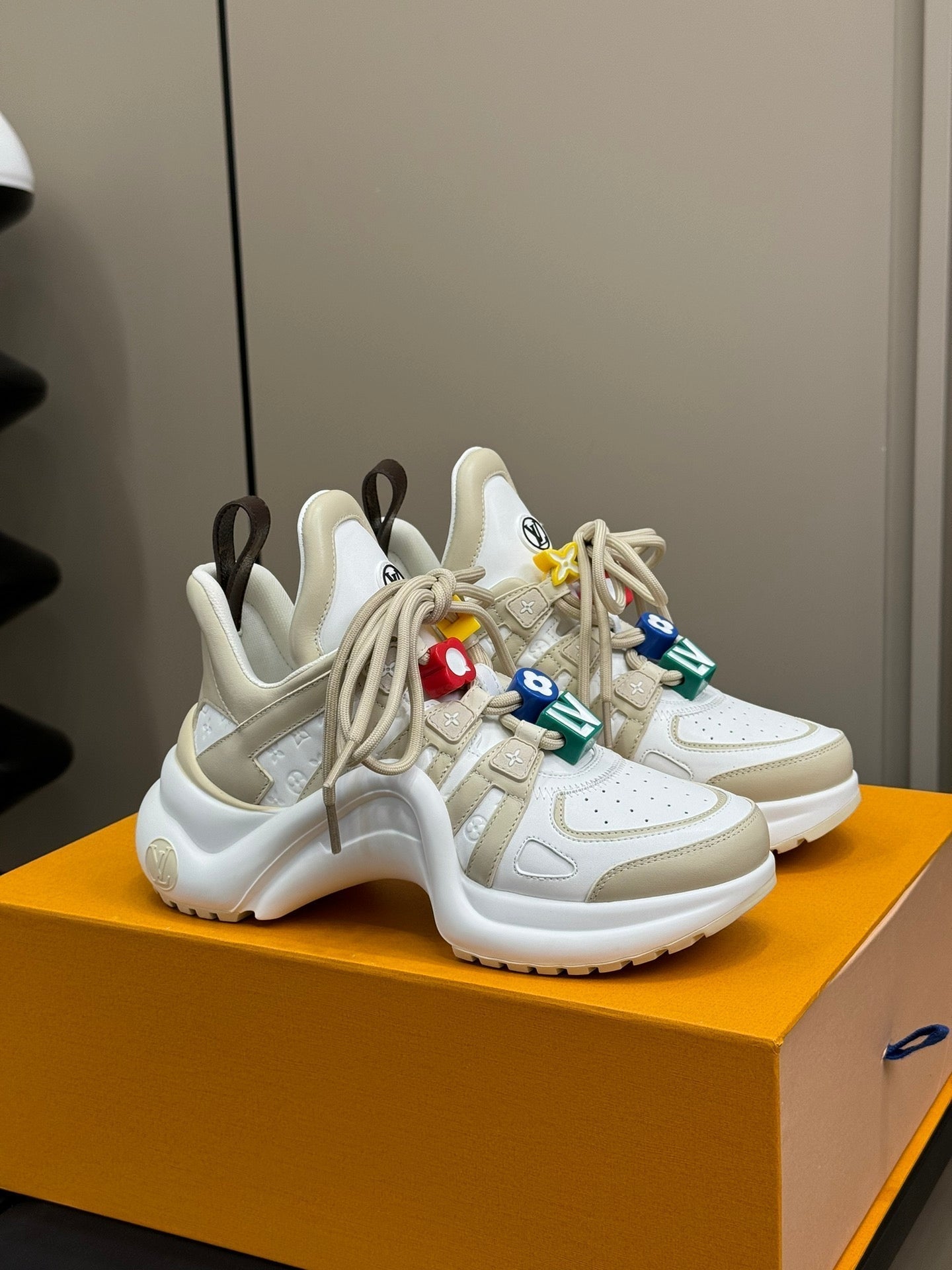 LV Archlight Sneaker White Mix Beige Calfskin