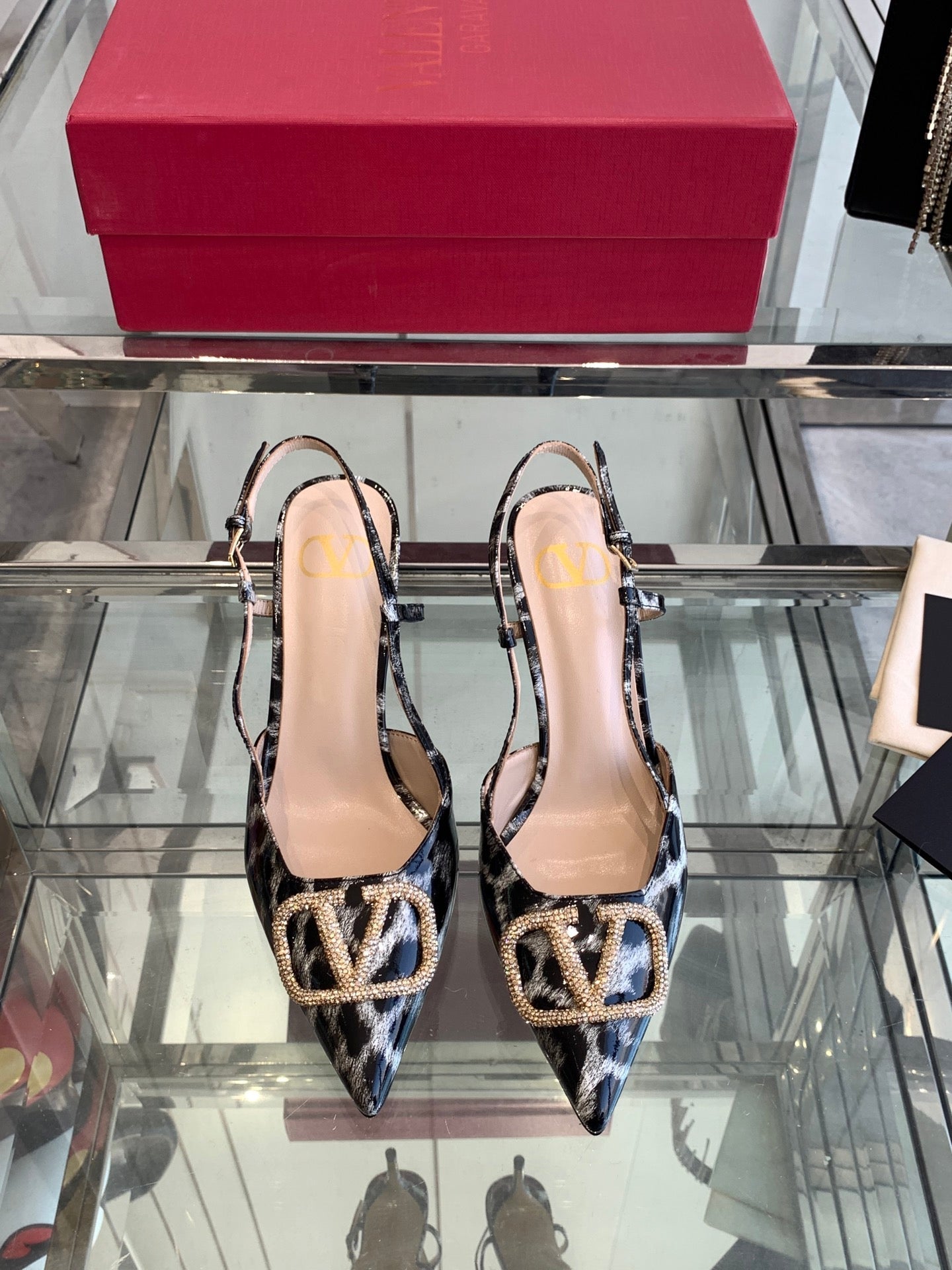 VT 25 High Heels Slingbacks Leopard Cowhide 292345