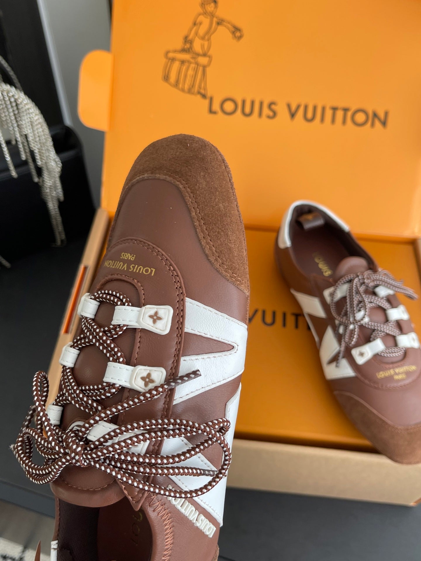 LV 26ss Ballet Sneakers Brown Caramel Cowhide Suede 631483
