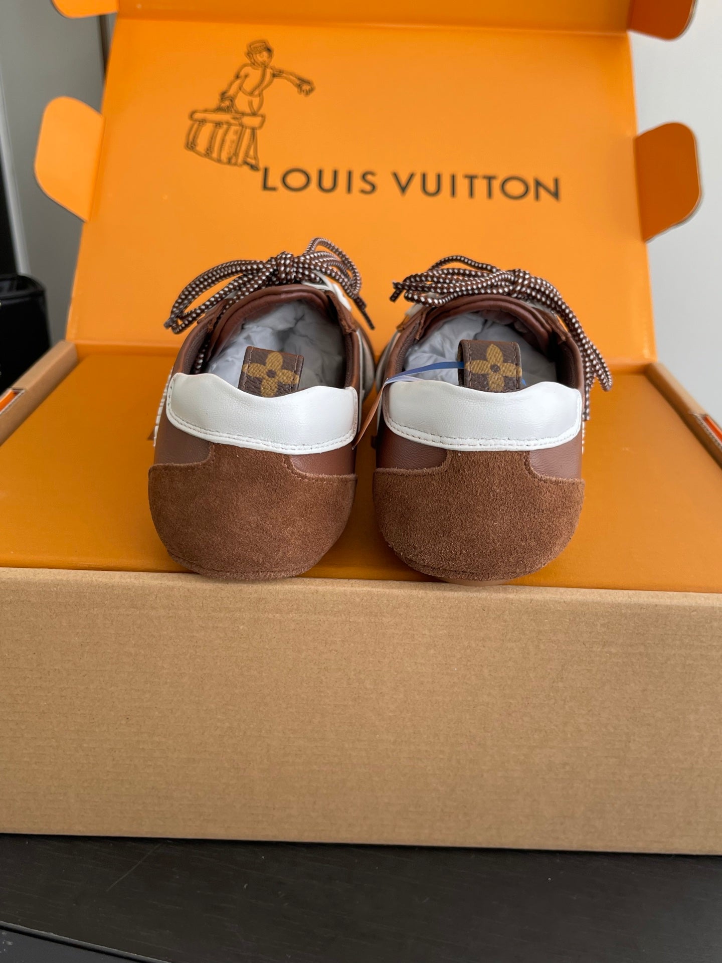 LV 26ss Ballet Sneakers Brown Caramel Cowhide Suede 631483
