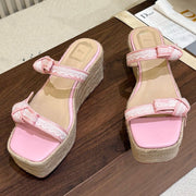 Dior 2026 Dentelle Wedge Sandals 100mm Fabric 988343