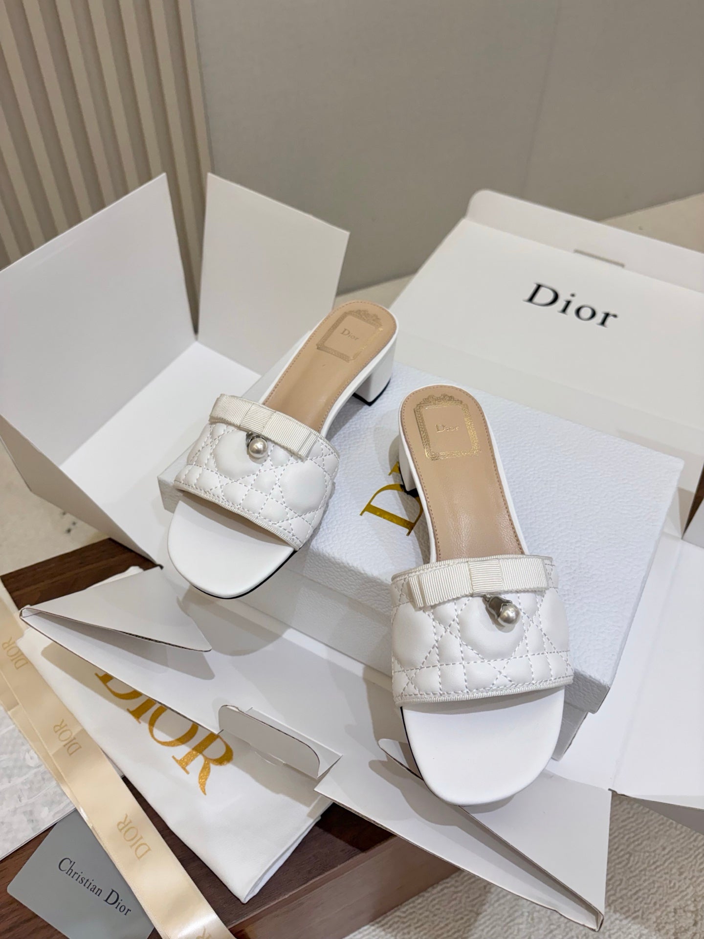 Dior 2026 Cannage Sandals Sheepskin 988362