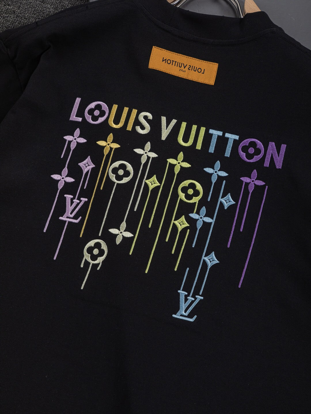 LV 26A Short-Sleeve T-Shirt Black Multicolor Cotton 405640
