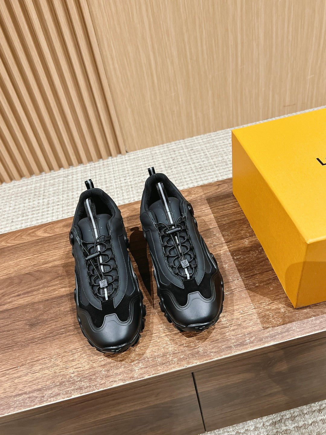 LV Rush Sneaker Black Cowhide