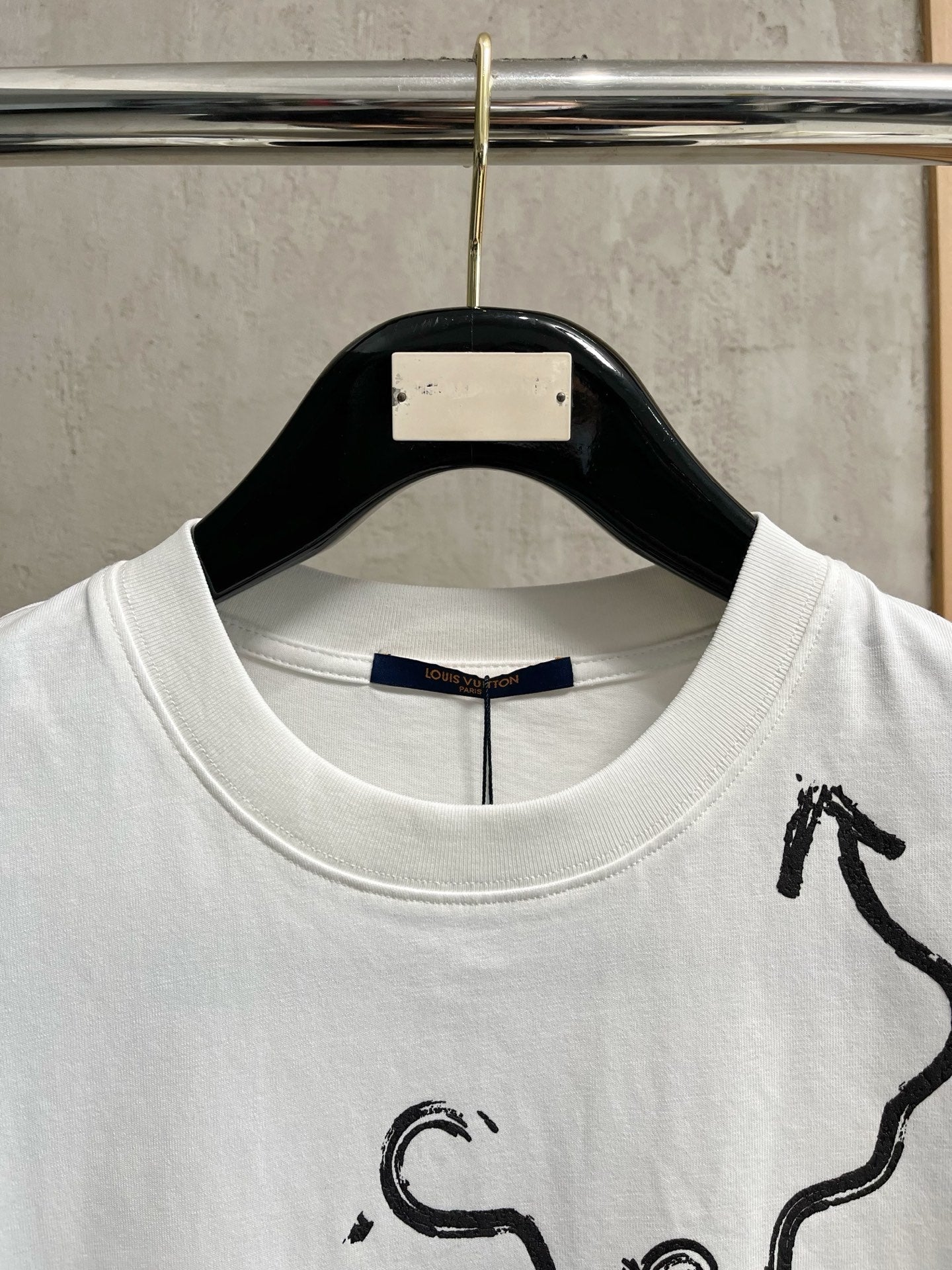 LV T-SHIRT IN WHITE PURE COTTON LOGO PRINT 238775