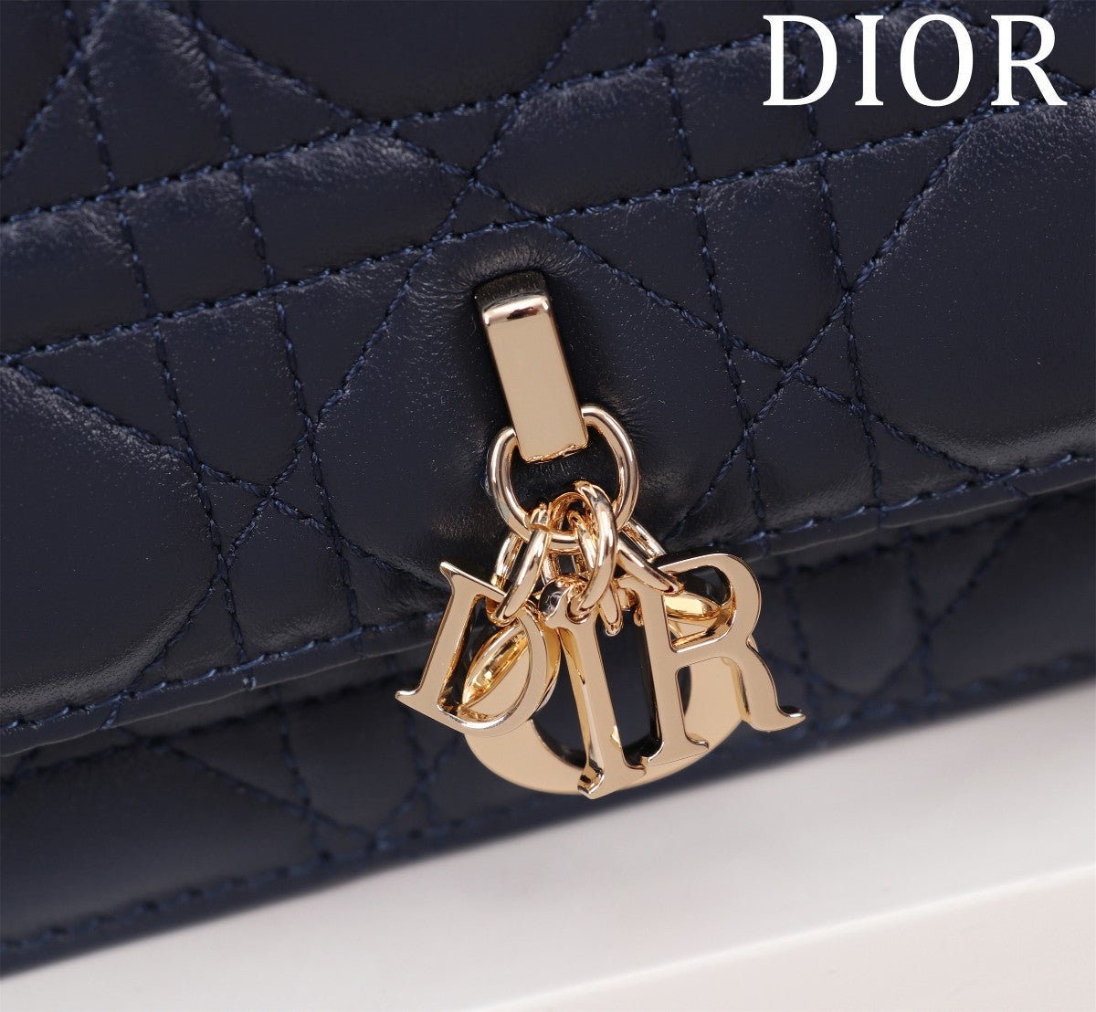 my cd mini 21 dark blue lambskin