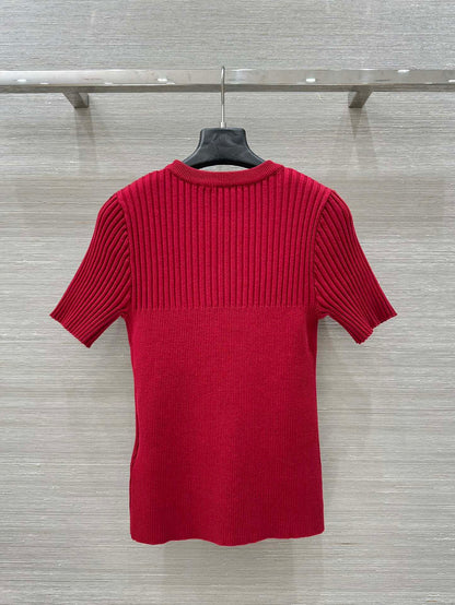 Gucci 25 Knitted Top Red Viscose
